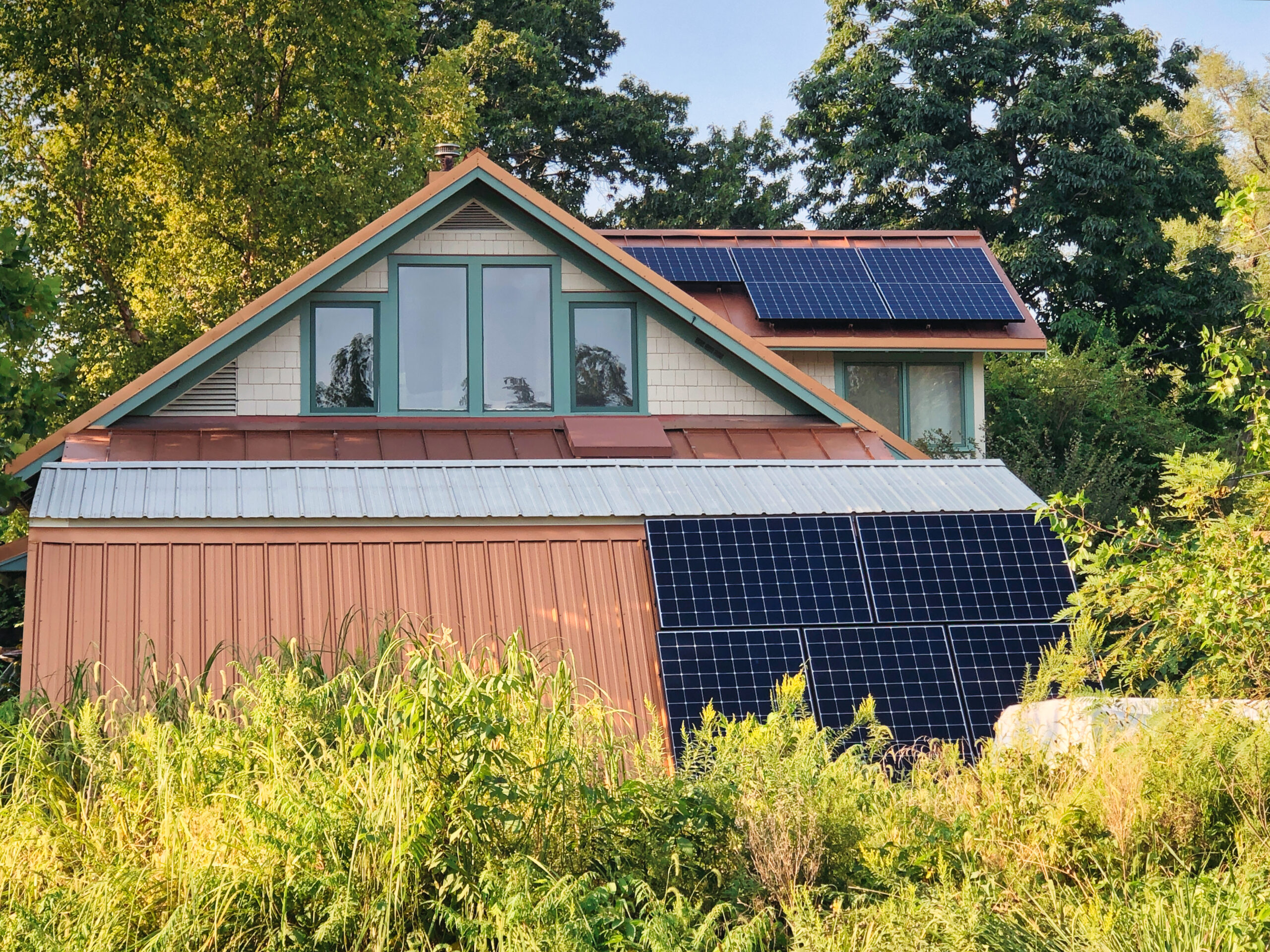 Solar Panels Installed on Metal Roof