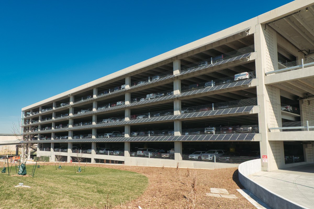 Solar on the KCI Terminal Parking Garage