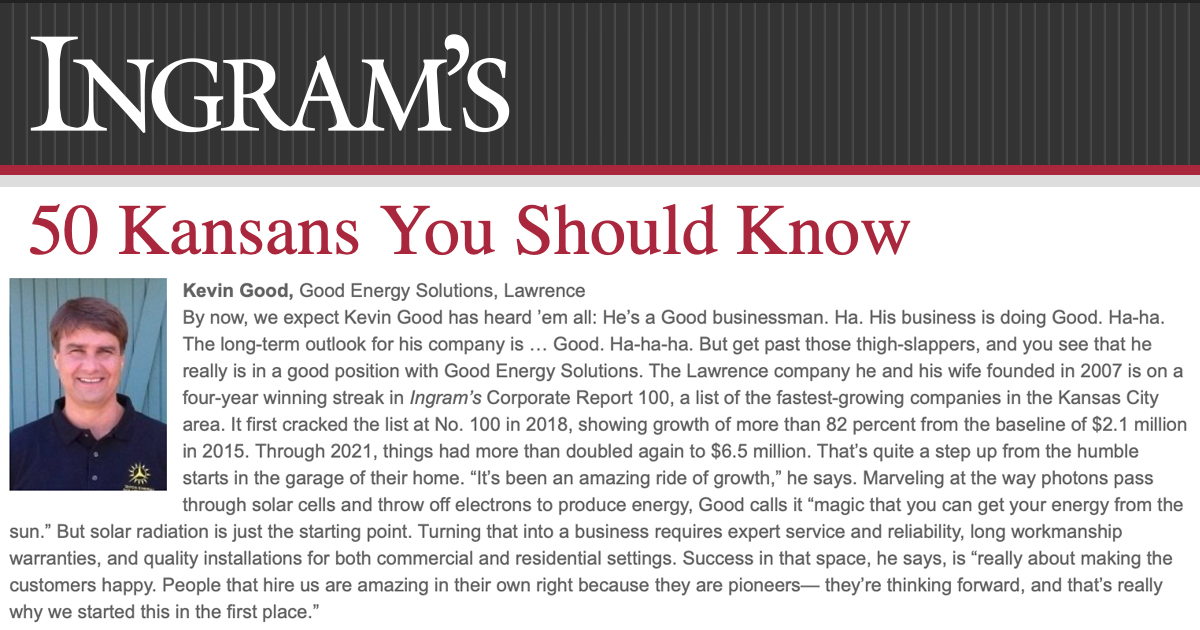 Ingrams-50-Kevin Kevin Good Named as one of "50 Kansans You Should Know"
