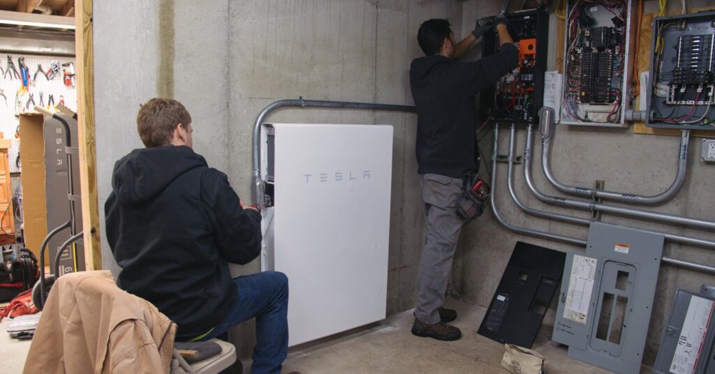 Solar battery installation