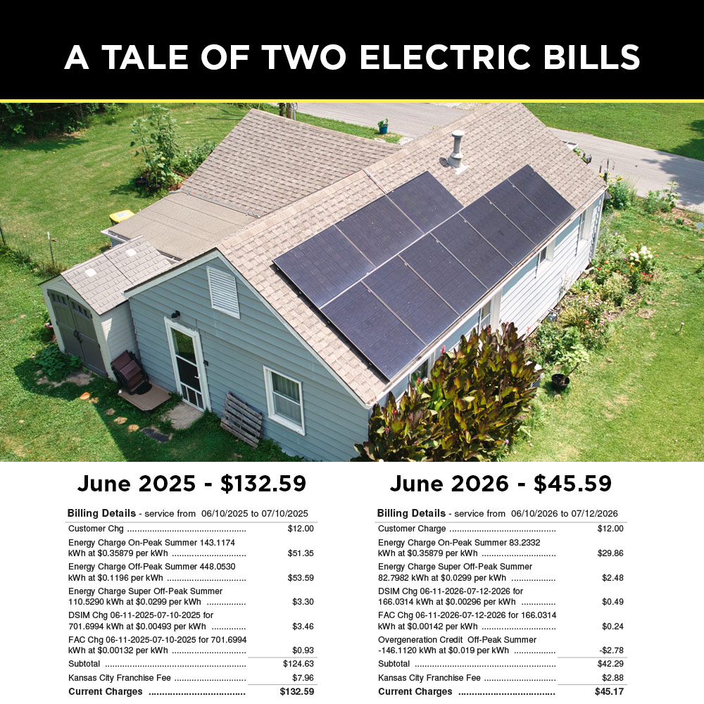 Kansas City Electricity Bill with Solar